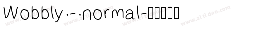 Wobbly - normal字体转换